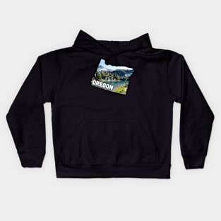 Oregon state, Oregon hiking trails gift, Oregon home state Kids Hoodie